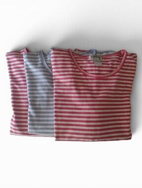 Bundle of three Orvis pink and blue Striped Cotton Tee, XL